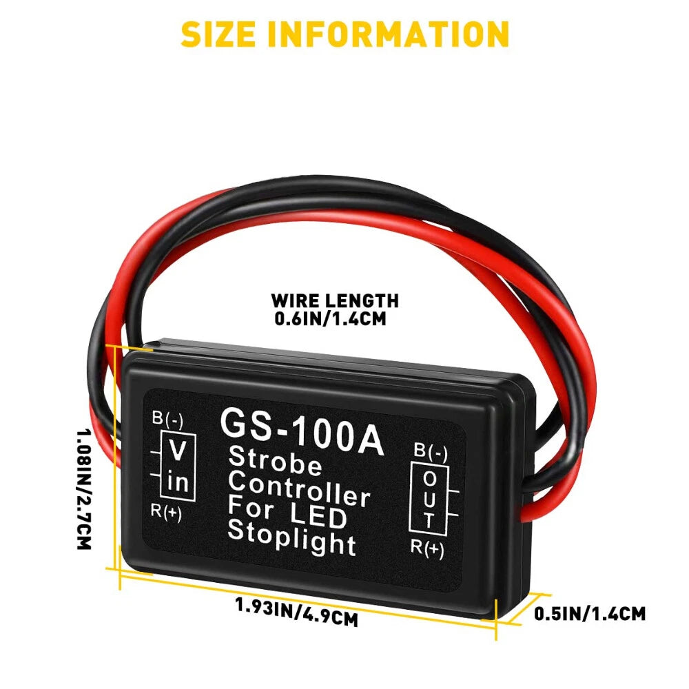 4 PCS Flash Strobe Controller Box Flasher Module for LED Brake Tail Stop Light 6B93BC-57