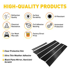 Black Pillar Posts Door Trim Fit For Toyota Corolla Sedan 2009 2010-2013 EOA 6B93BC-57