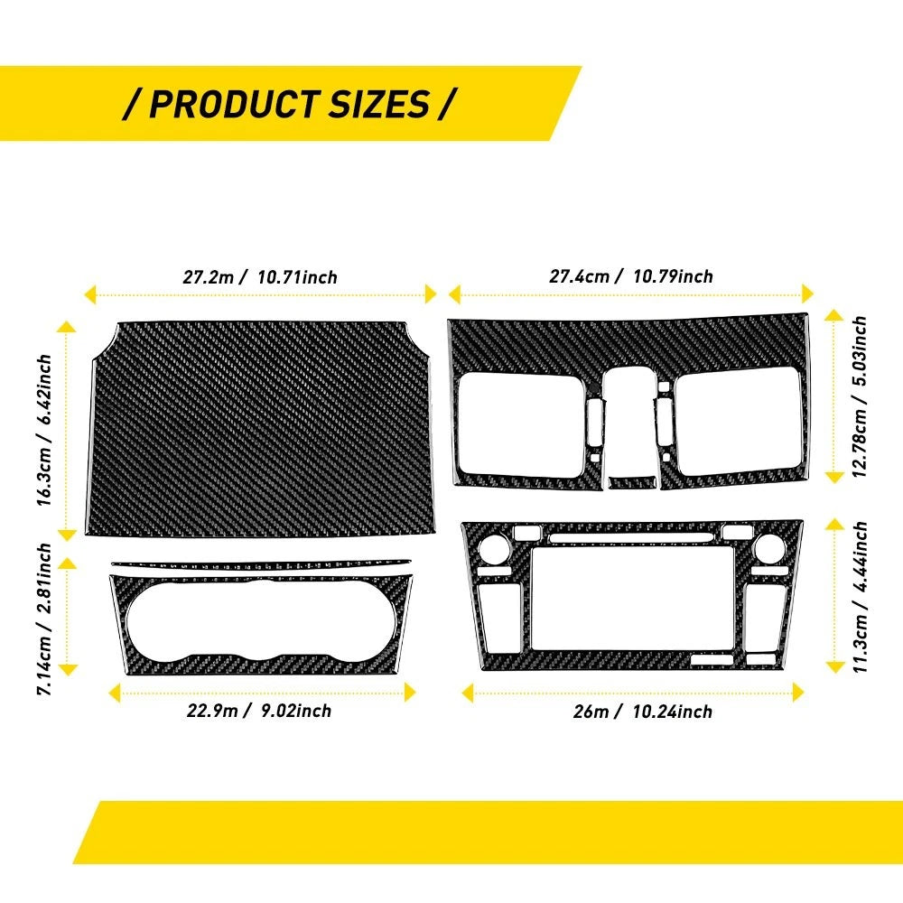 Center Control Set Trim Carbon Fiber Interior For Subaru WRX Saloon 2015-2021 EA 6B93BC-57