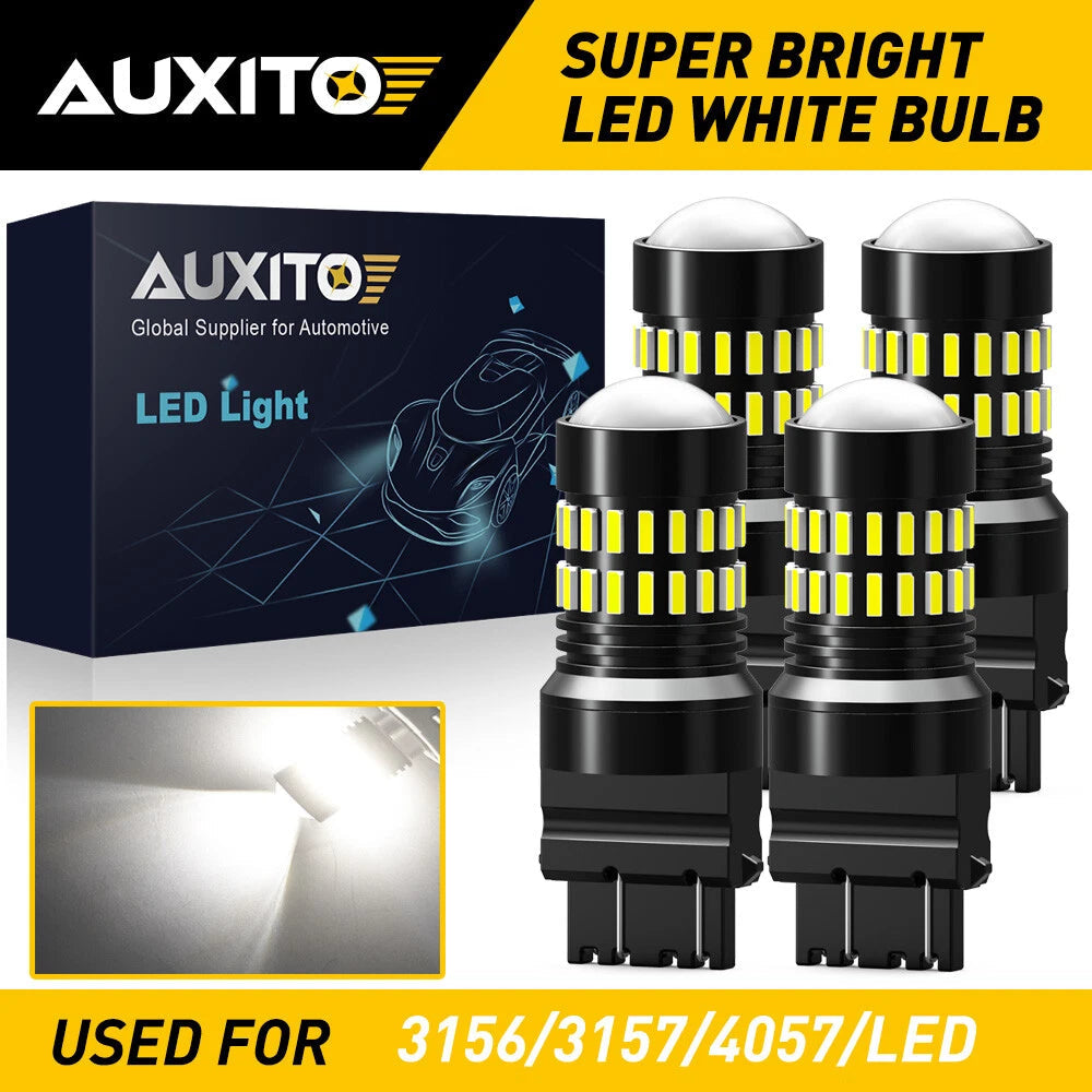 4PC AUXITO 3157 3156 3057 4157 48 LED Reverse Brake Turn Signal Light Bulb EOA AUXITO