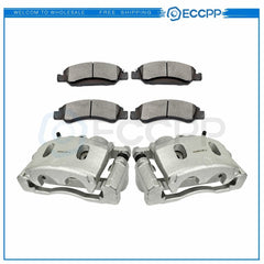 Front Brake Calipers Brake Pads Set 6Pcs  Kit For 2008-2016 Cadillac Escalade 6B93BC-57