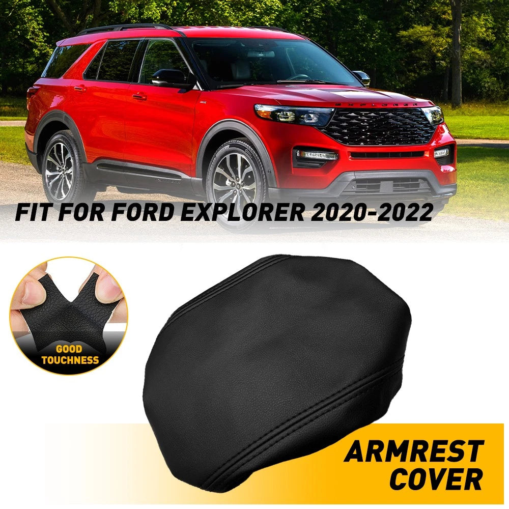 Leather Center Console Armrest Lid Cover Slip-on For Ford Explorer 2020-2022 EOA 6B93BC-57