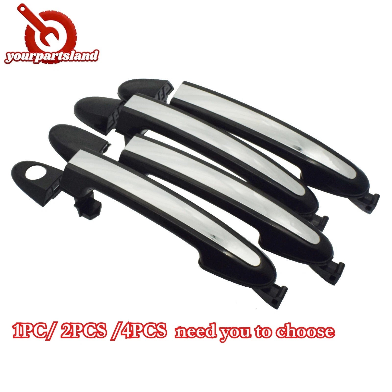 Front Rear LH / RH Exterior Door Handle Chrome for Hyundai Santa Fe 2007-2012 6B93BC-57