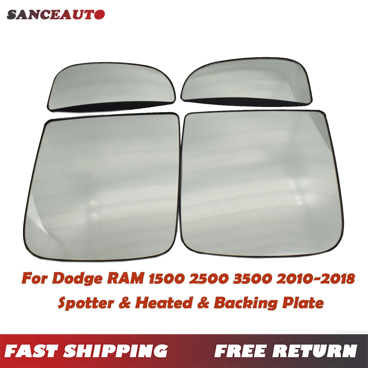 2PCS LH RH For Dodge RAM 2010-2018 Wing Mirror Glass W/ Backing Heated Spotter 6B93BC-57