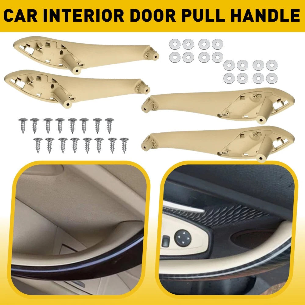 4x For BMW F30 F80 F31 Front Rear Left & Right Inner Trim Door Pull Handle Beige 6B93BC-57