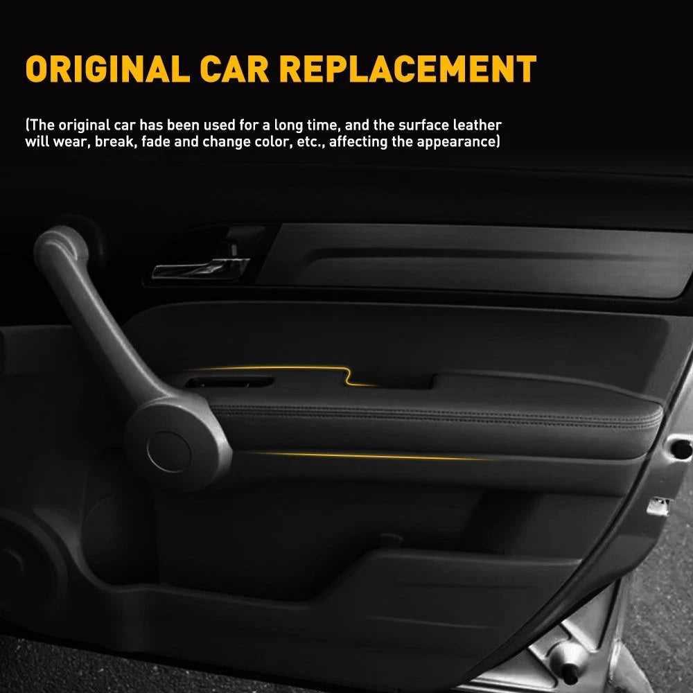 2pcs Fit 2007-2012 Honda CR-V CRV Leather Door Front Panels Armrest Cover EOA 6B93BC-57