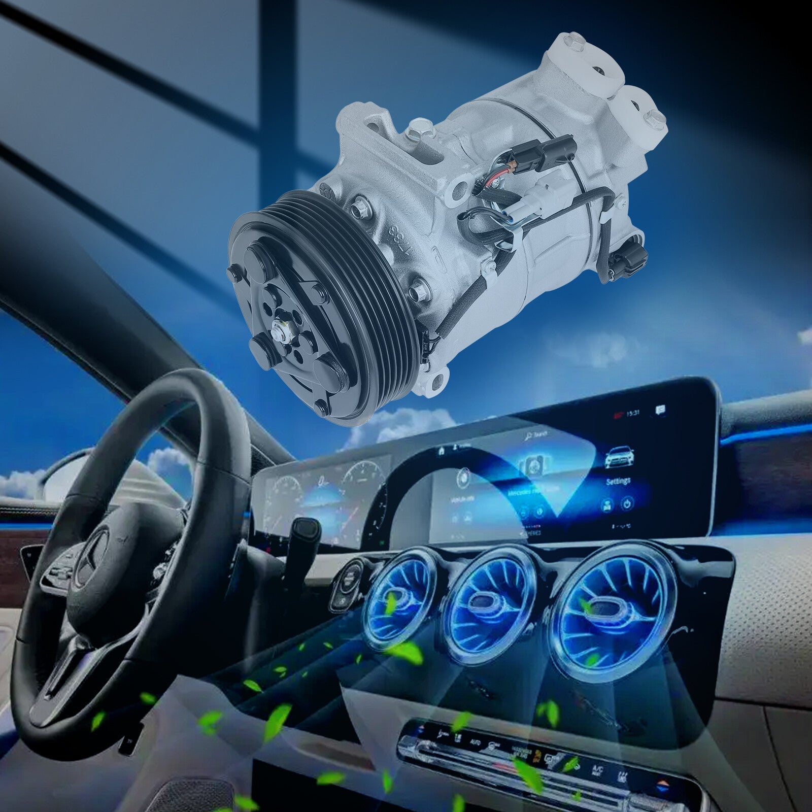 A/C AC Compressor For Nissan Tsuru 2014-2015 1.6L For Sentra 2013-2019 1.8L 6B93BC-57