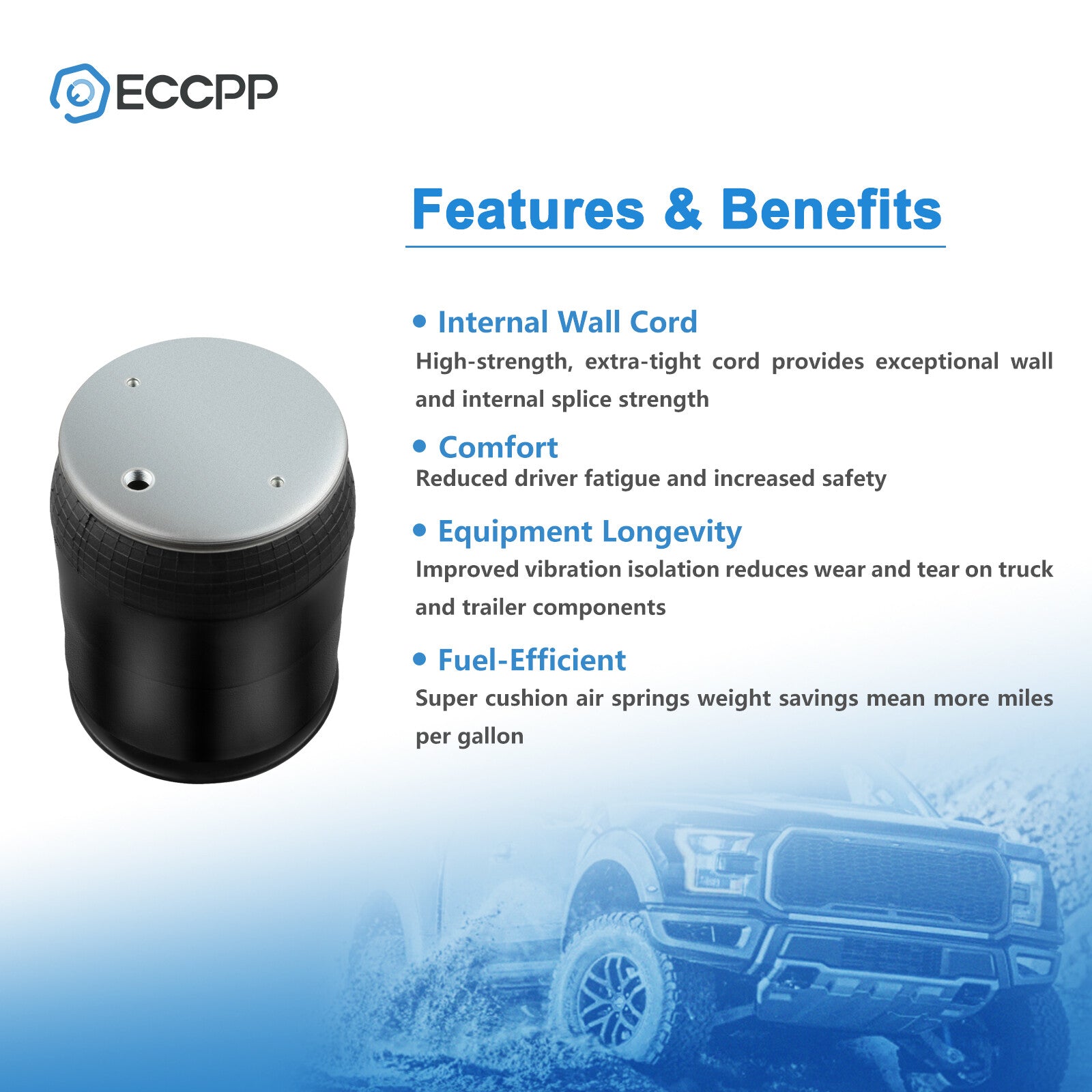 Air Suspension Air Bag W01-358-8852 For Peterbilt Goodyear 1R12-568 6B93BC-57