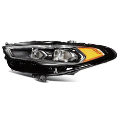 ECCPP LED Headlight Assembly For Ford Fusion 2017-2020 Left Side Black Amber 6B93BC-57