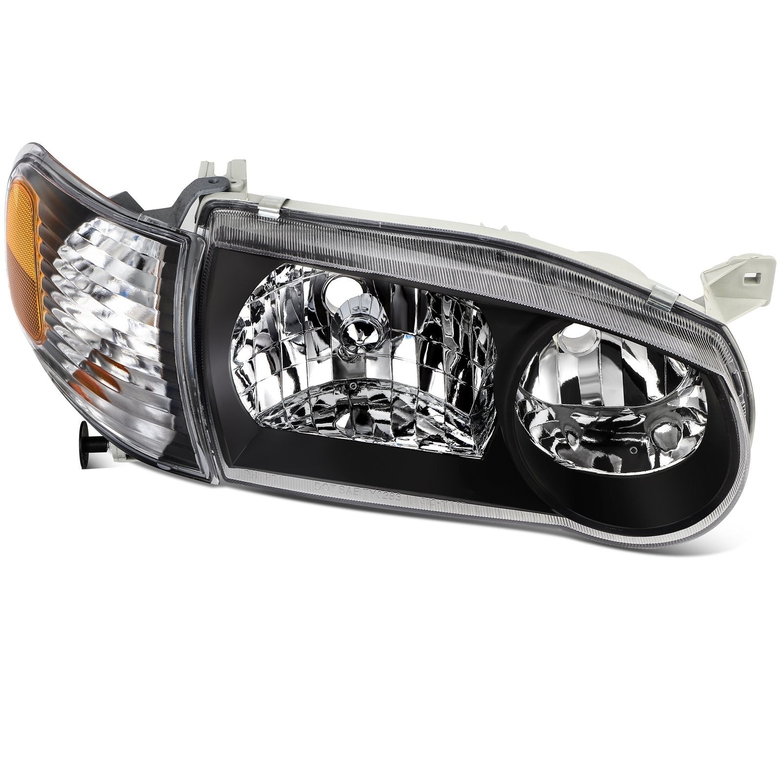 ECCPP Headlights Assembly For Toyota For Corolla 2001-2002 Pair Kit Black Amber 6B93BC-57