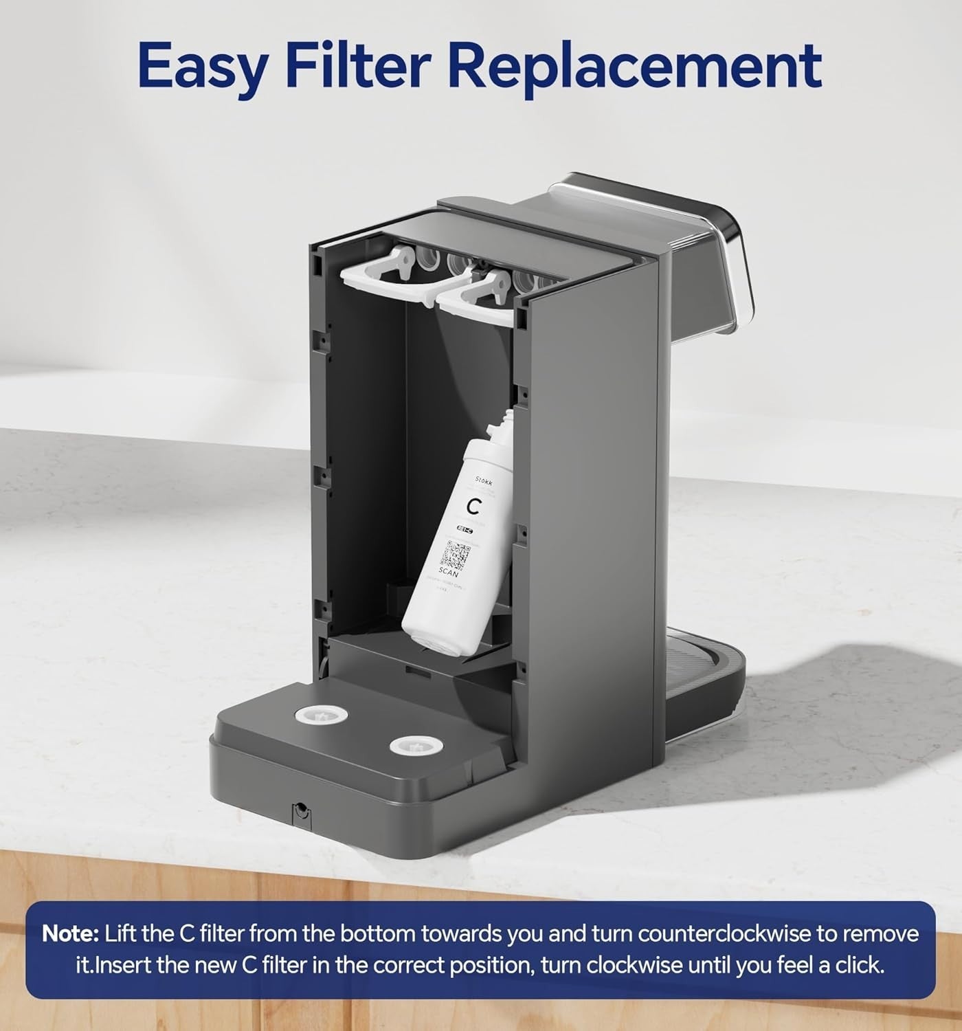 1x Stokk Countertop Reverse Osmosis System C Filter RE1-C for E1 & T1 Lite STOKK