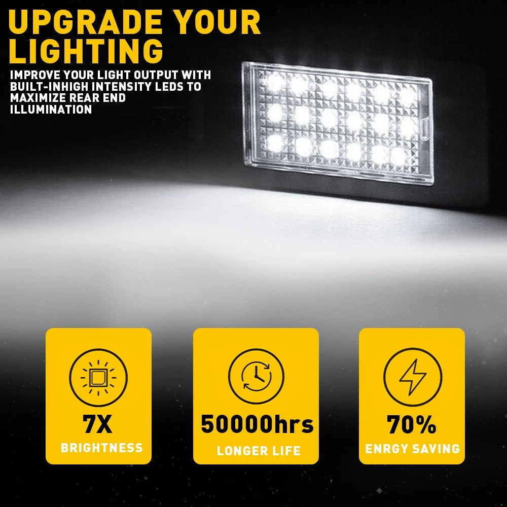 White LED License Plate Light For 2015-2020 Chevrolet Suburban Tahoe Accessories 6B93BC-57