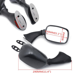 Carbon Side Rearview View Mirrors For Suzuki Hayabusa GSX1300R GSXR 1000 750 600
