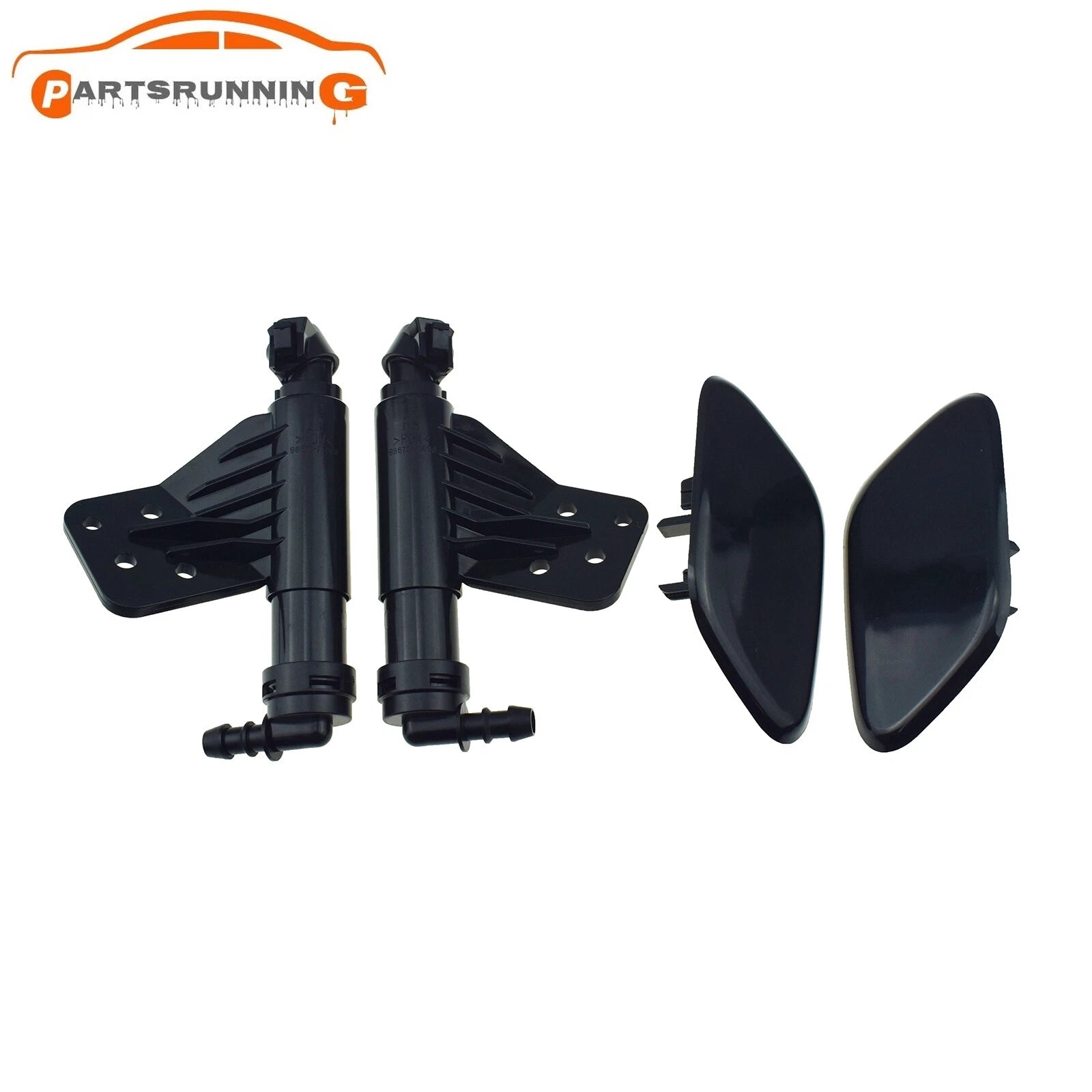 For Kia Sportage KX5 16-19 4PCS Headlight Washer Telescopic Spray Nozzle & Cover 6B93BC-57