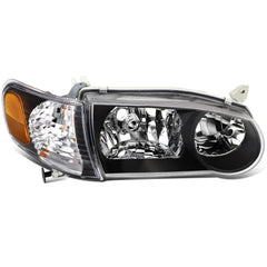 ECCPP Headlights Assembly For Toyota For Corolla 2001-2002 Pair Kit Black Amber 6B93BC-57