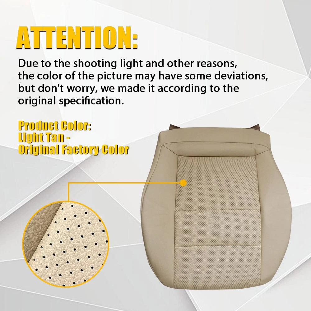 Driver Bottom Leather Seat Cover Tan For Mercedes Benz C250 C300 C350 2008-14 EA 6B93BC-57