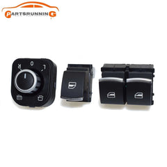 3Pcs Electric Window Mirror Switches For VW Eos Golf MK5 MK6 GTI 2 Door Scirocco 6B93BC-57