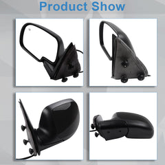 Driver Side Power Heated Tow Mirror For 2000-2002 Chevy GMC Black Smooth 6B93BC-57