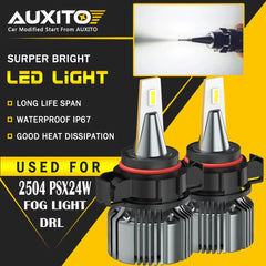 2X 2504 PSX24W Fog Driving Light bulb I9 For Jeep Cherokee Wrangler Patriot EOA 6B93BC-57