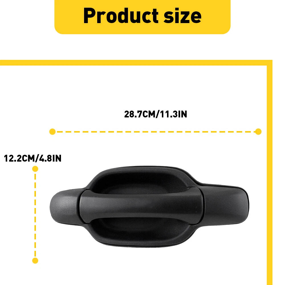 Exterior Rear left Side Door Panel Handle Fit Chevrolet 2004-2012 Colorado Black 6B93BC-57