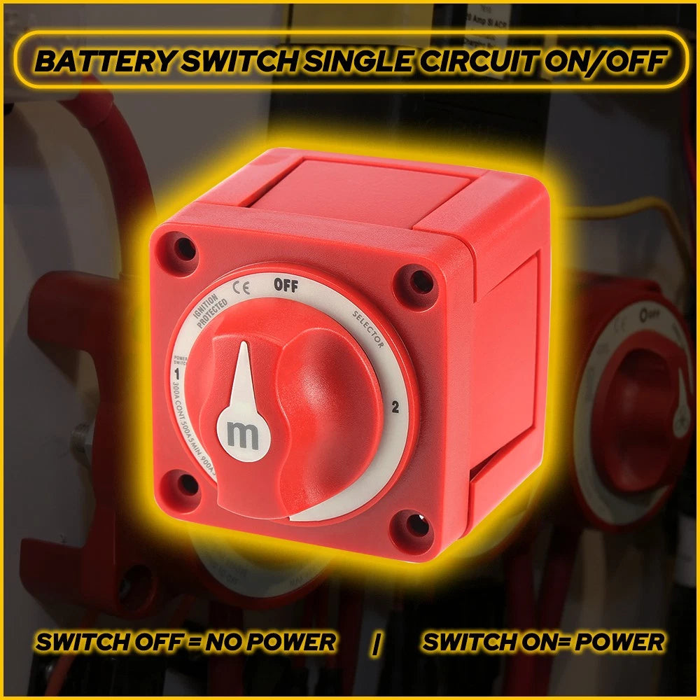300A Dual Battery Selector 4 Switch Position 1-2-Both-Off for Marine Boat Truck 6B93BC-57