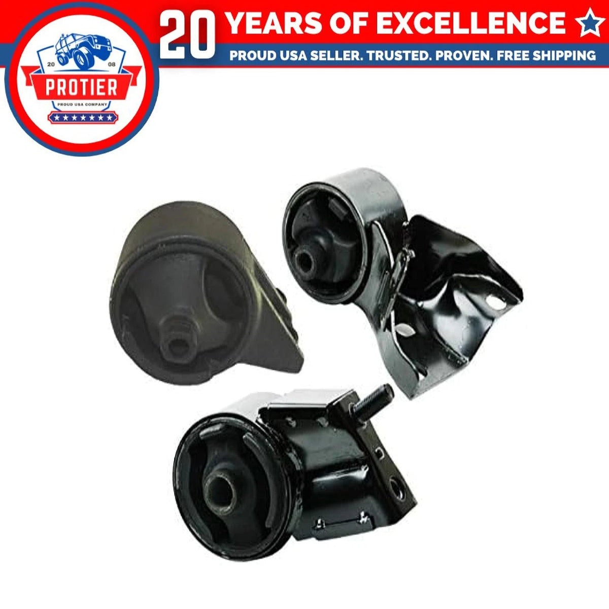 Fits 1989-1992 Ford Probe 2.2L AUTO w/o Turbo Engine Motor Mount Set 3PCS 6B93BC-57