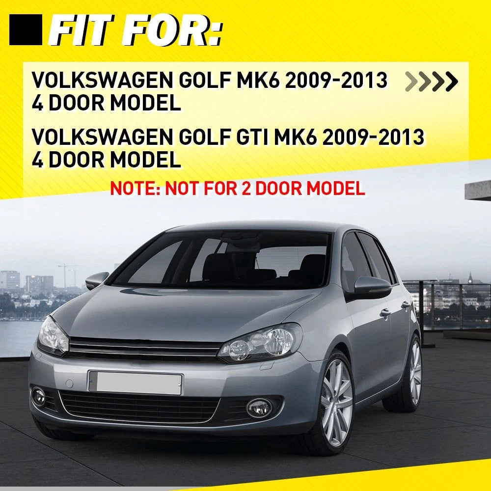 2X Inner Door Panel Handle Pull Trim Cover For VW Golf GTI MK6 2009-13 4-Door EA 6B93BC-57