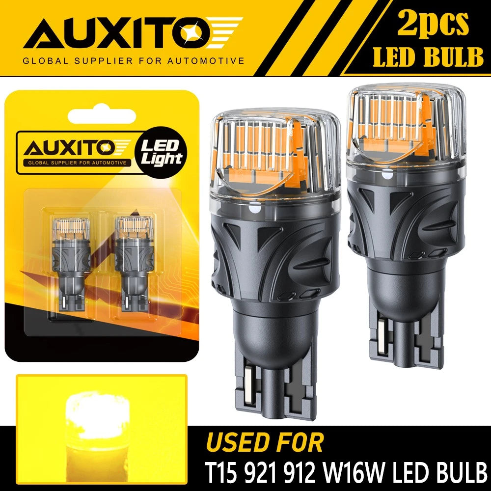 AUXITO LED Backup Reverse Light Bulb 921 912 T15 Super Bright Amber Error Free A AUXITO