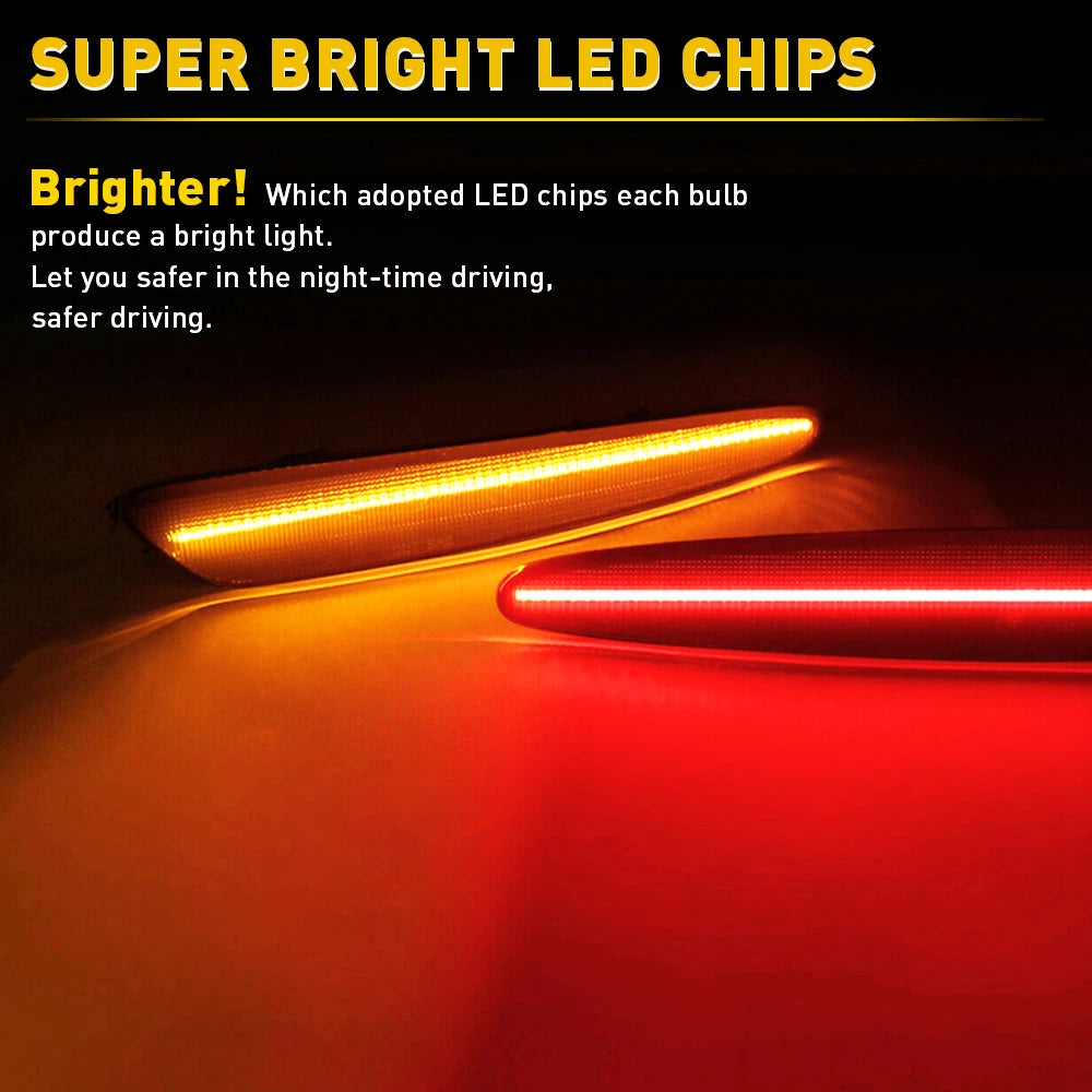 4X Amber Red Front Rear Marker Light For 05-13 Chevrolet Corvette C6 Accessories 6B93BC-57