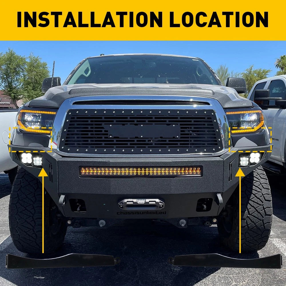 2x Headlight Molding Trim Lower Filler for Toyota 2007-2013 Tundra 08-12 Sequoia 6B93BC-57