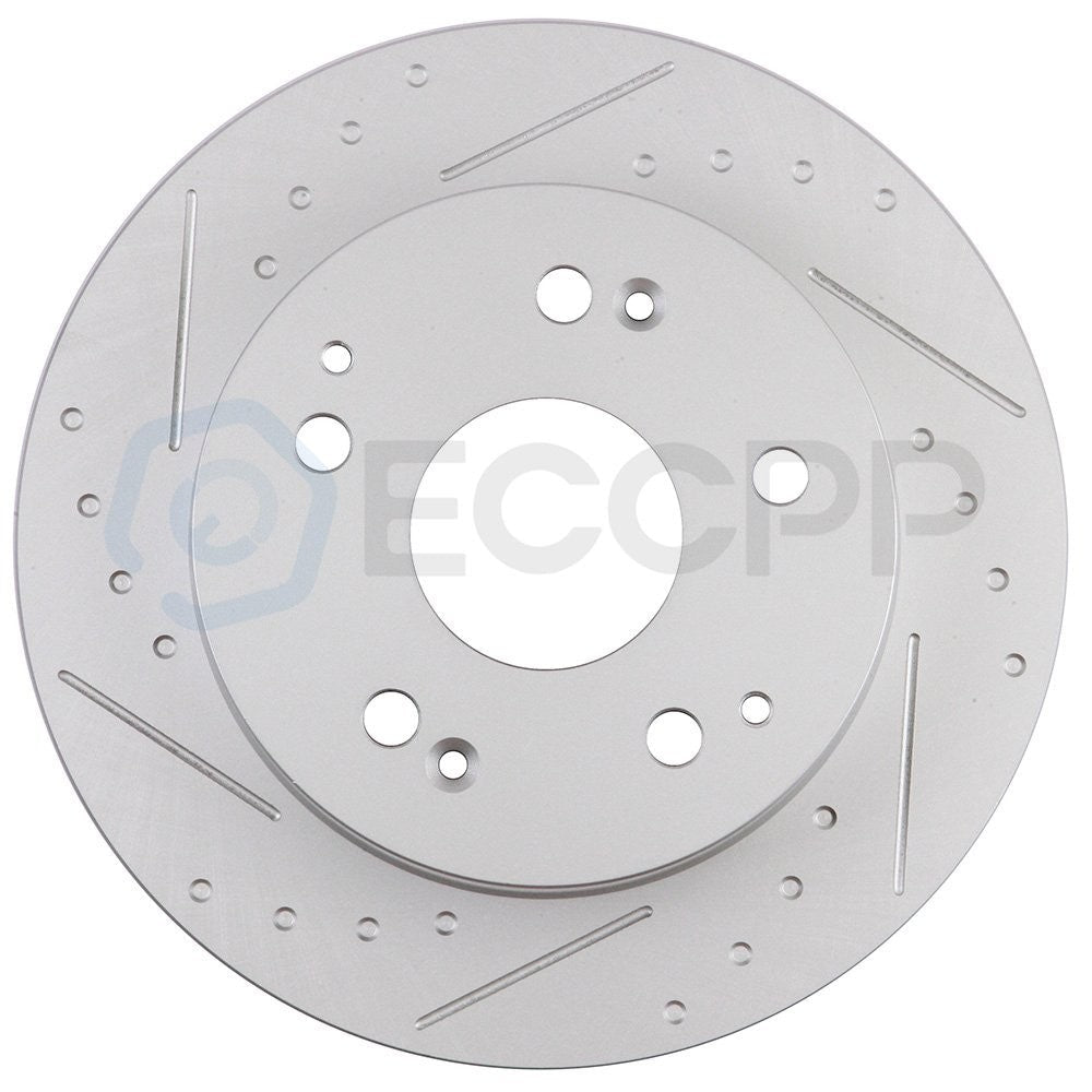 Front And Rear Drilled Slotted Brake Rotors For 2004 - 2005 Honda Civic 2.0L 6B93BC-57