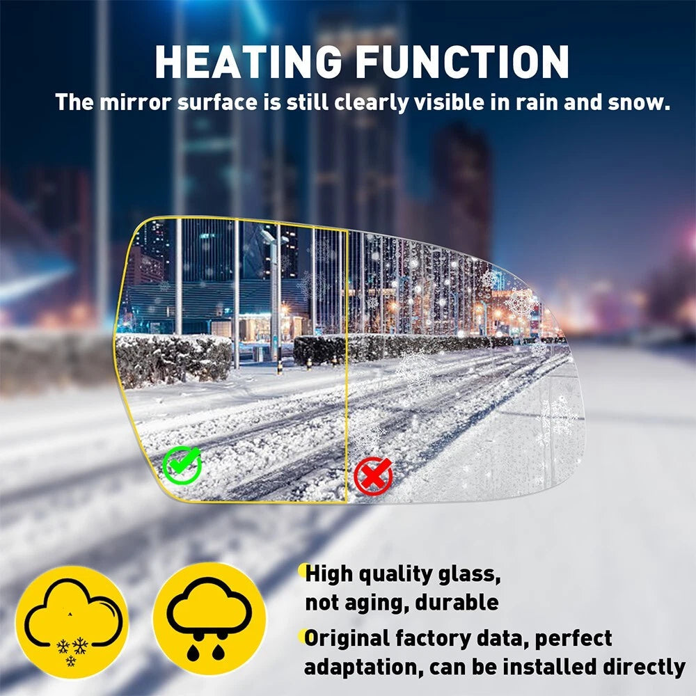 Left Right Side Mirror Glass Heated w/Backing For Audi A3/A5 A4 Quattro/S4 S5 EA 6B93BC-57