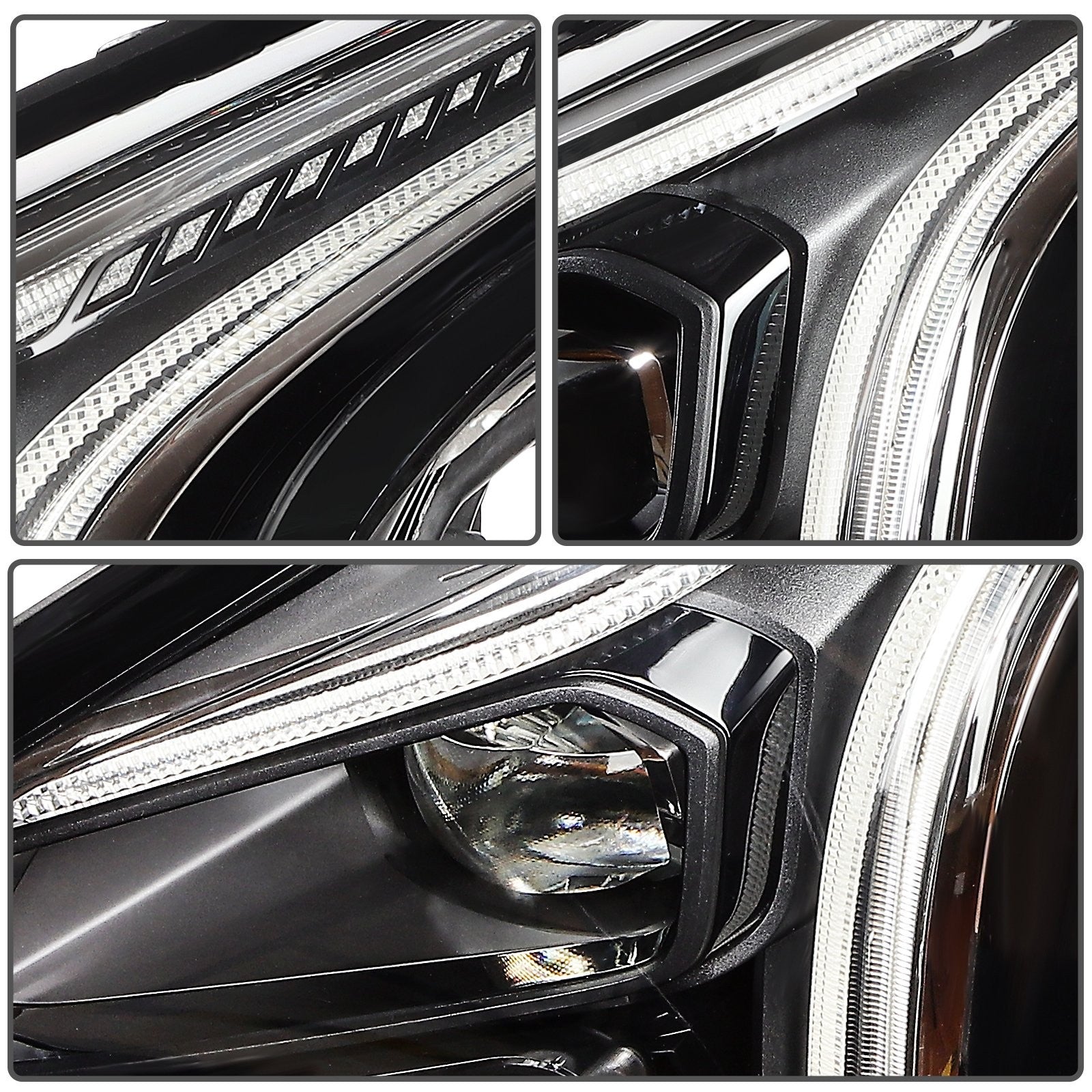 ECCPP LED Headlight For Cadillac XT4 2.0L 2019-2022 Passenger Right Side Black 6B93BC-57