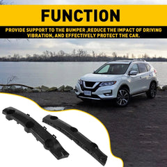 Bumper Bracket For 2014-2019 Nissan Rogue Set of 2 Front Left Right Side Black 6B93BC-57