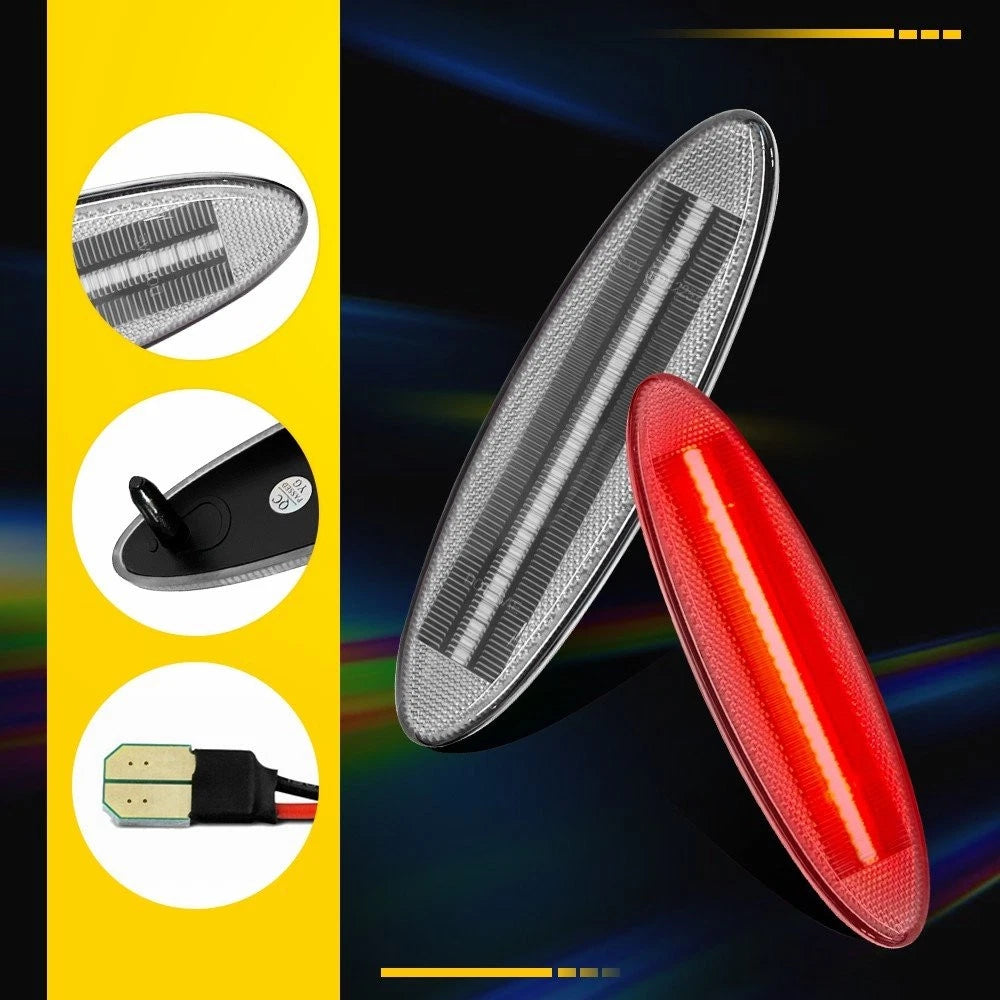 2pcs Rear LED Side Marker Light Clear Lens L &R For Chevry Corvette C5 1997-04 A 6B93BC-57
