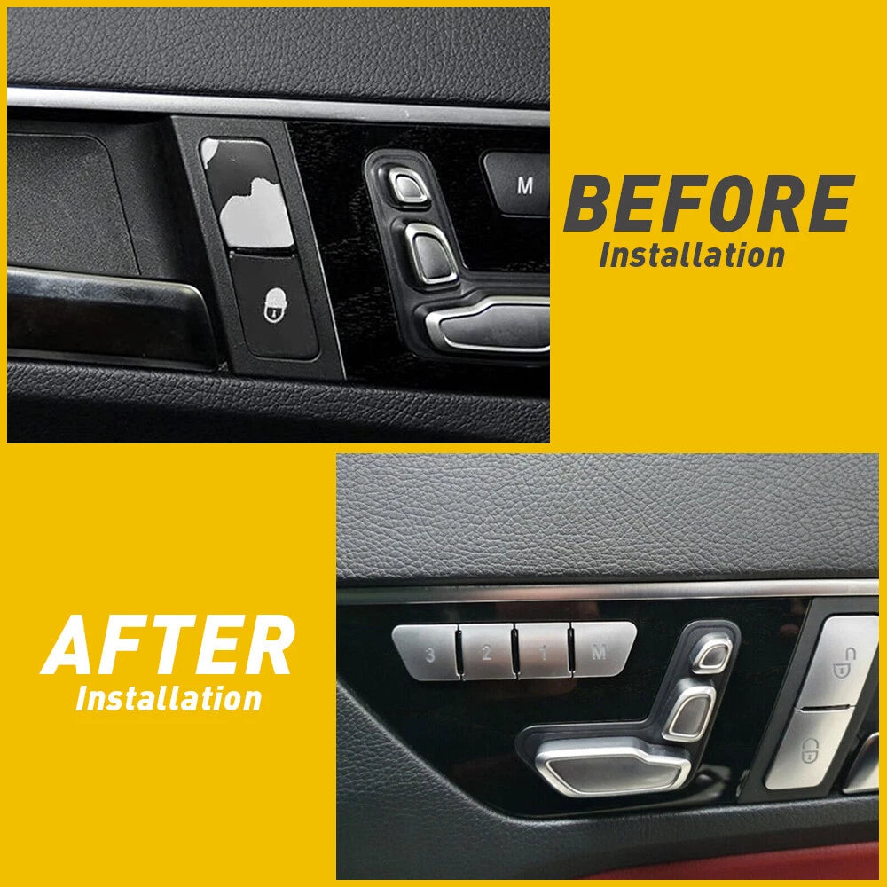 For W212 Mercedes-Benz W204 Door Lock Switch Left+Right Unlock Button Cover Trim 6B93BC-57