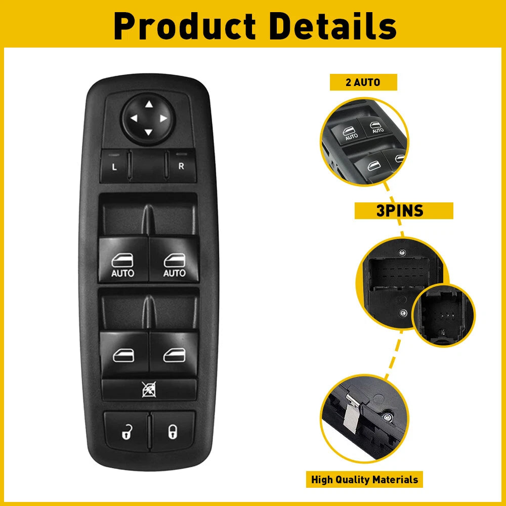 Driver Passenger Power Window Switch For Chrysler Town Country 2014 3.6L V6 EOA 6B93BC-57