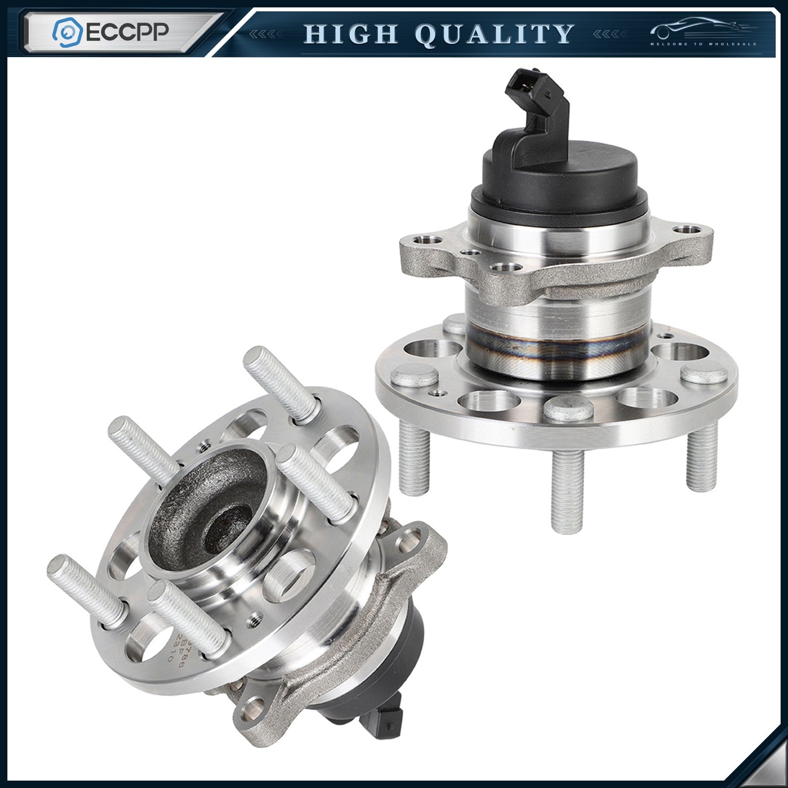 Pair Rear Wheel Hub Bearings Assembly FWD For Kia Soul 2.0L 2014-2017 2018 2019 6B93BC-57