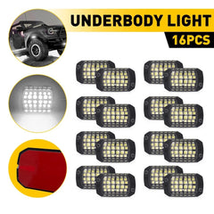 16PCS White 36-LED Rock Underbody Light Kit Glow Lamp Neon Truck Motorcycle EOA 6B93BC-57
