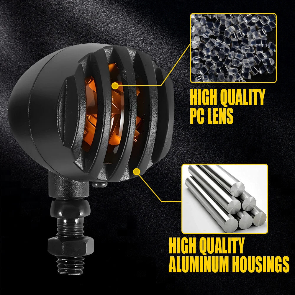 2pcs Amber Halogen Turn Signal Lights 12V for Honda Yamaha Suzuki Kawasaki EOA 6B93BC-57