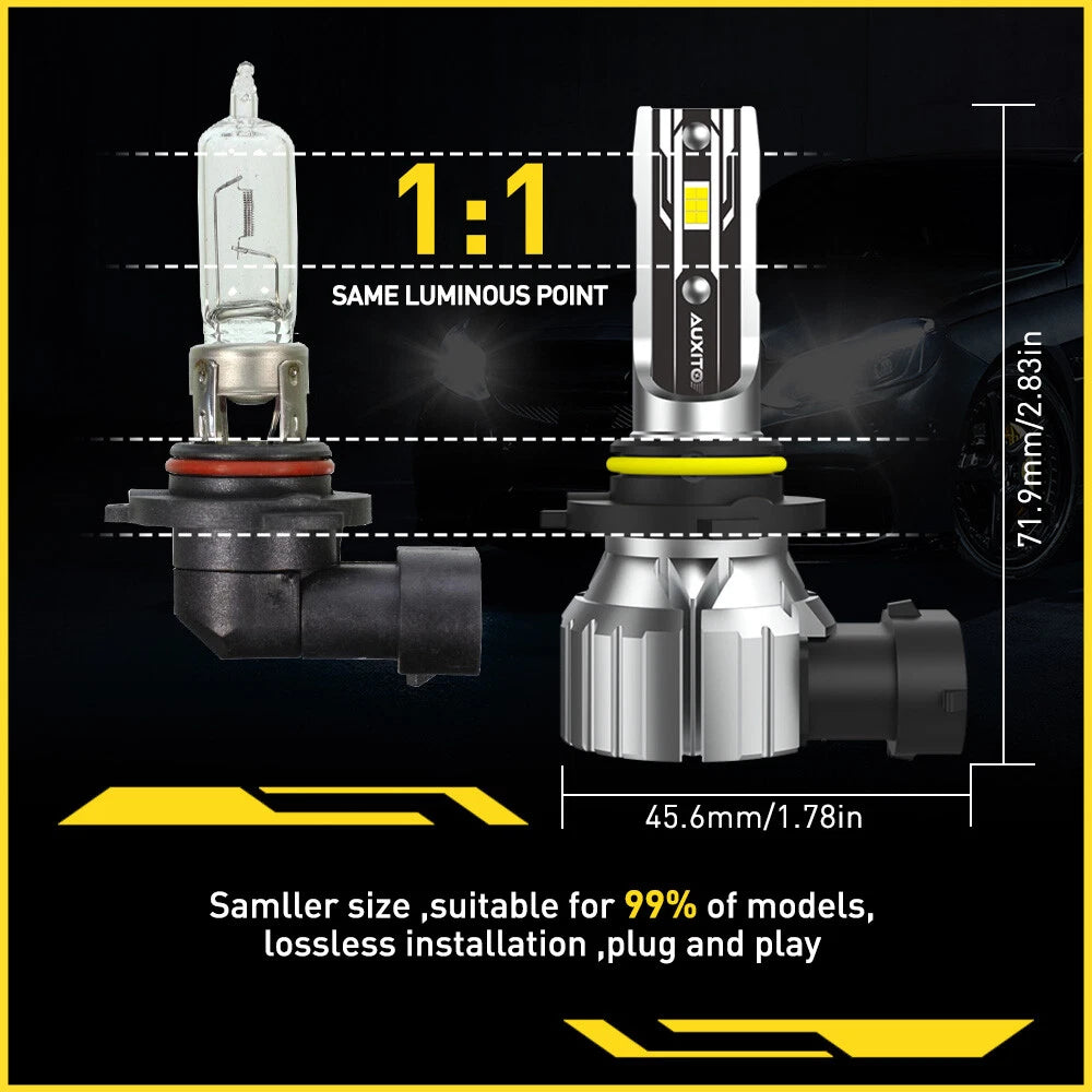 AUXITO 9005 HB3 LED High Beam Headlight Kit Bulb Super Bright 6500K 20000LM E2 A AUXITO