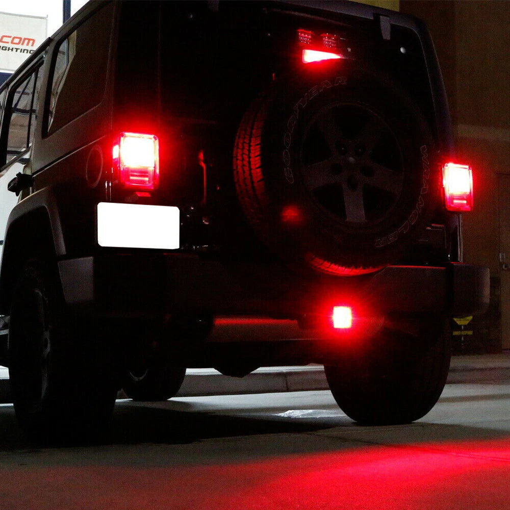 Smoked Len Hitch Tow 15-LED Receiver Light Brake For Truck SUV 2" Hole EOA 6B93BC-57