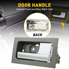 Inside Door Interior Handle Right Passenger Side Platinum Chrome for Ford F150 6B93BC-57