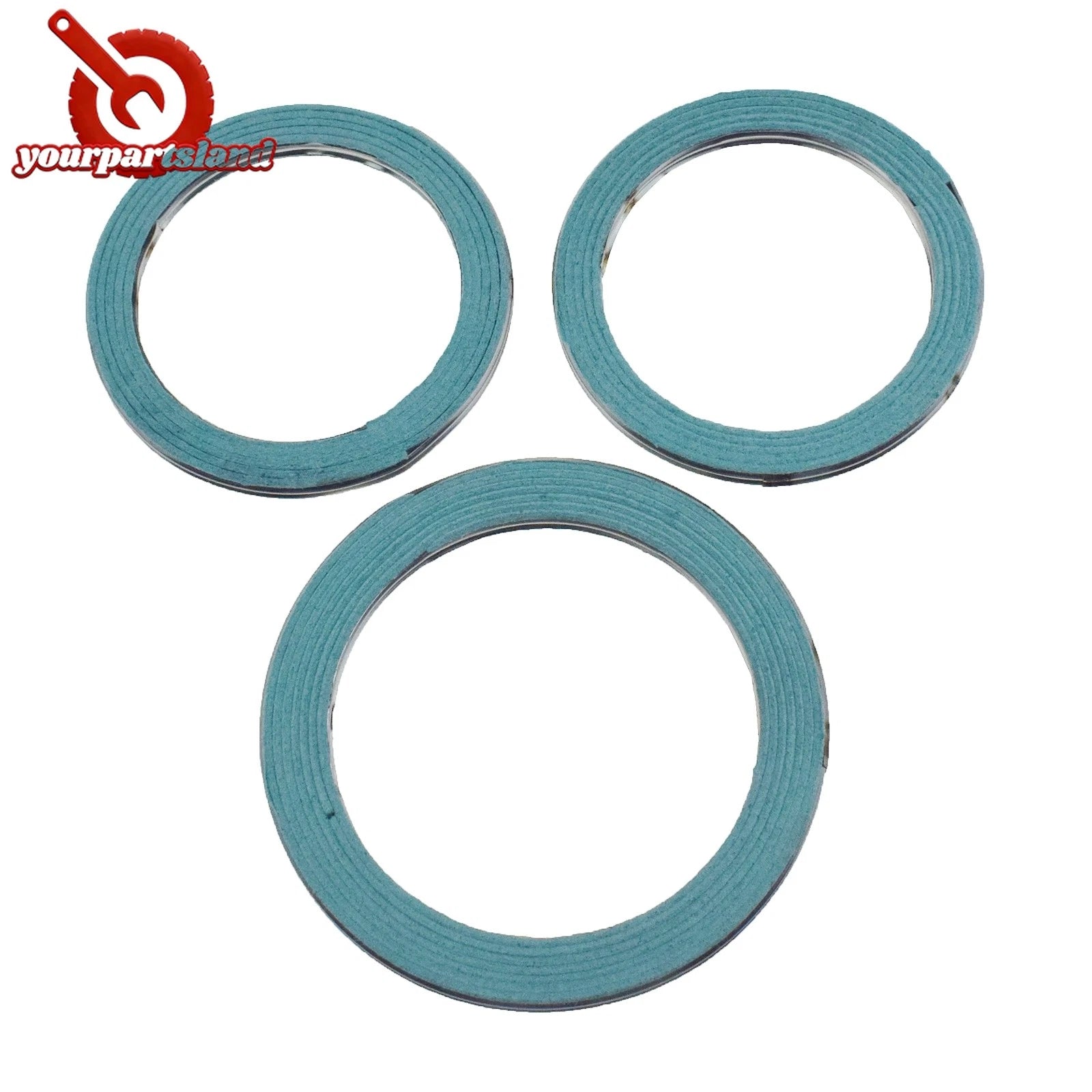 For Lexus IS300 2001 2002 03 04 2005 Exhaust Gasket 3PCS 90917-06046 90917-06076 6B93BC-57
