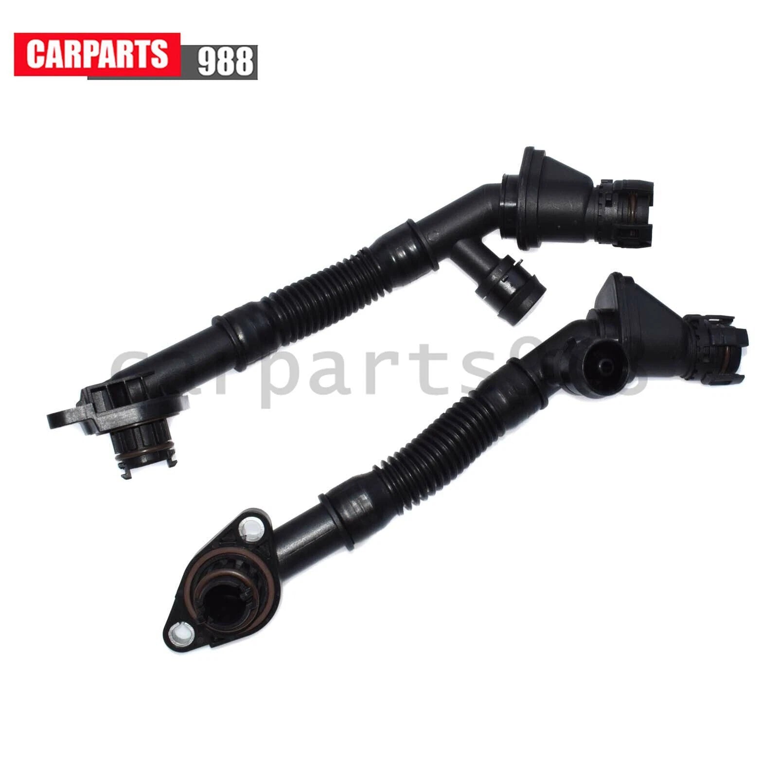 Set of 2 Left & Right Crankcase Vent Hose for BMW 550i 650i 750i 750Li B7 X5 X6 6B93BC-57