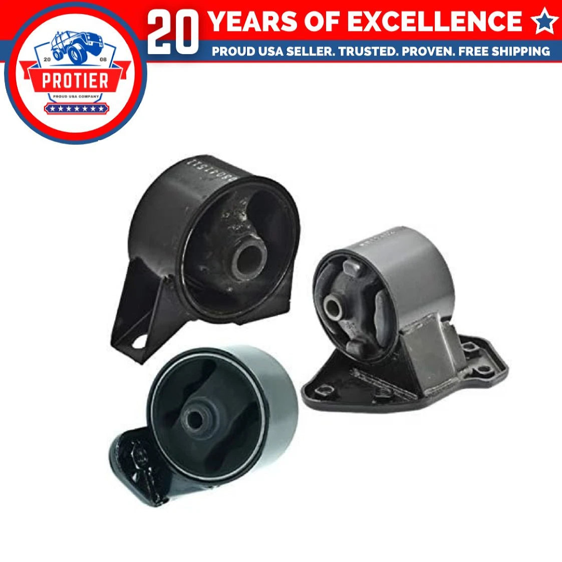 Engine Motor & Trans Mount 3PCS Set for 2003-2005 Hyundai Accent 1.6L for Auto 6B93BC-57