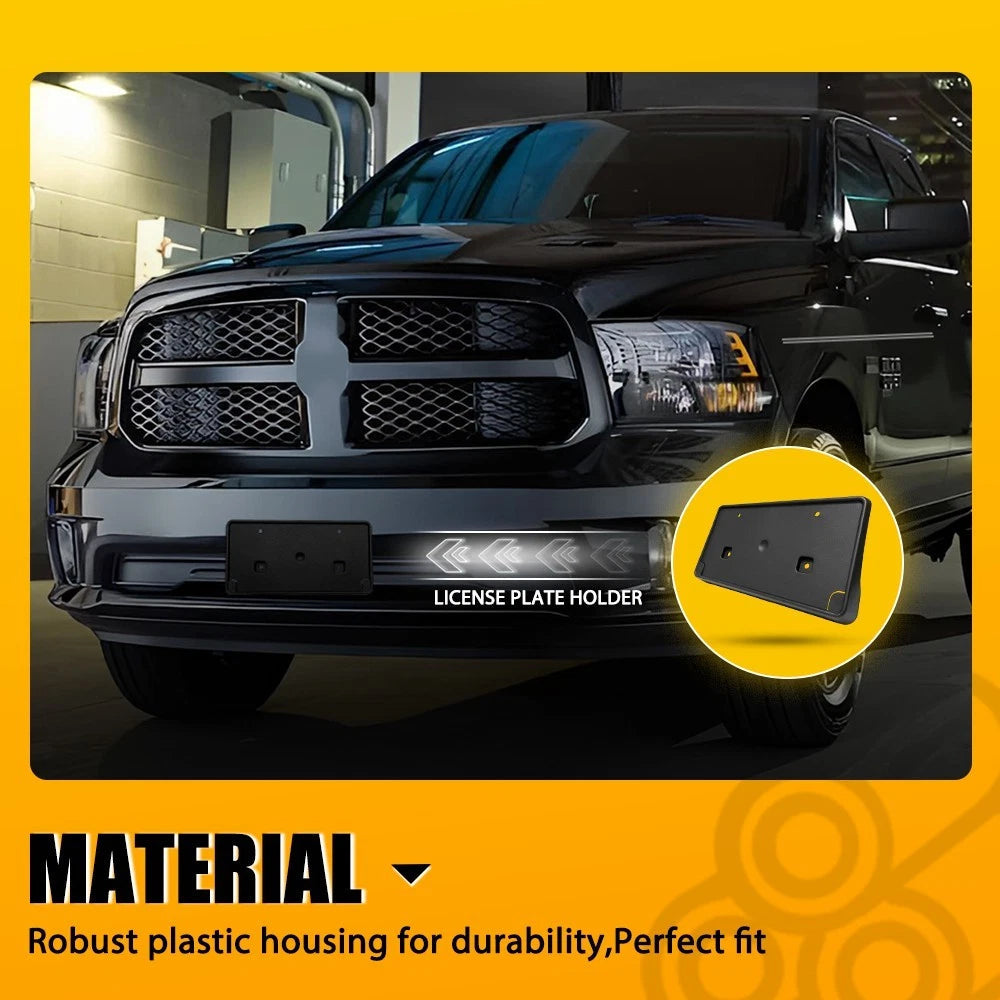 For Dodge 2013-2018 Ram 1500 Front License Tag Plate Frame Bracket Holder EA 6B93BC-57