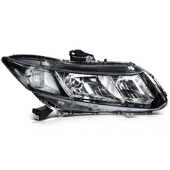 Pair Kit Headlights Assembly For 2012-2015 Honda Civic 1.5L 1.8L 2.4L Black 6B93BC-57