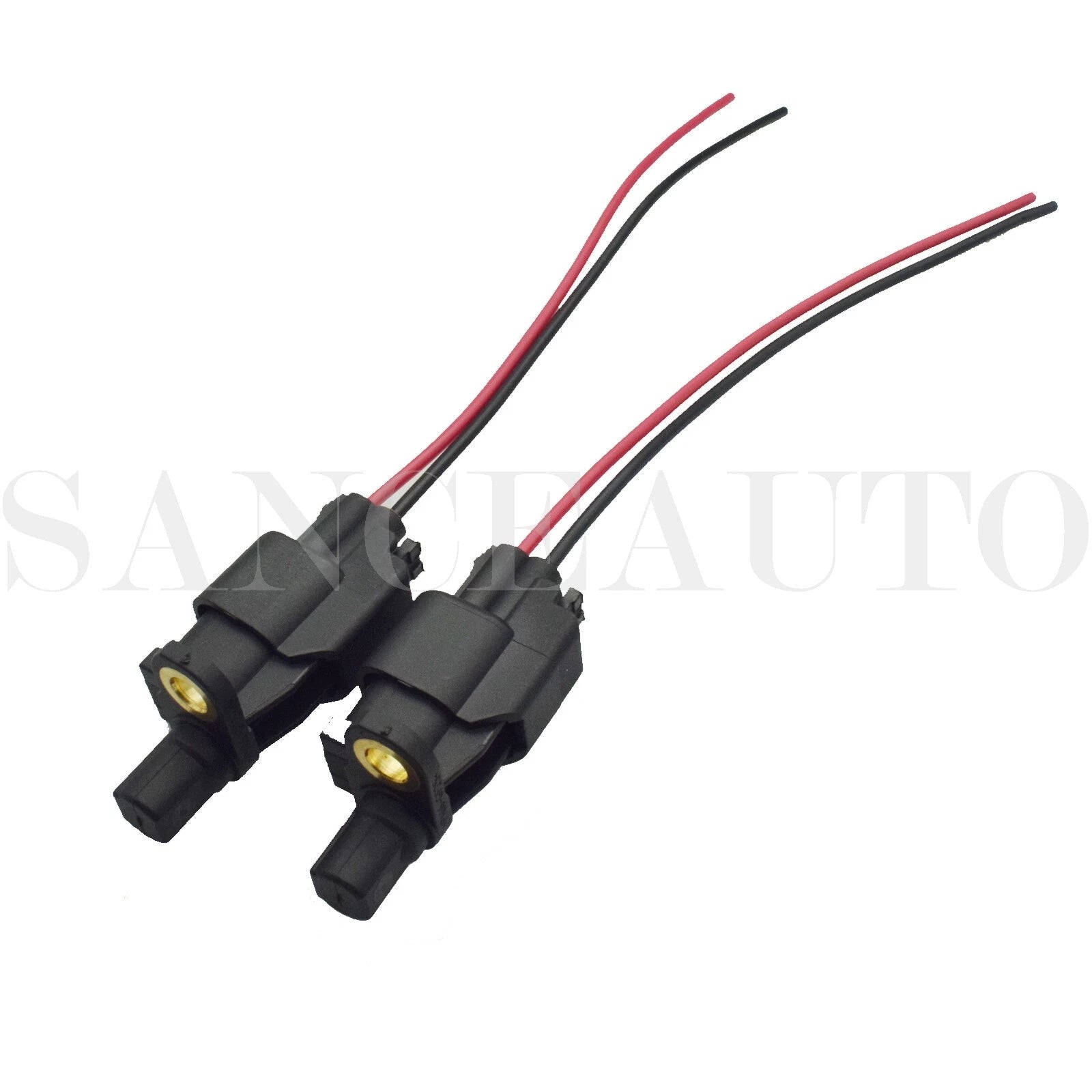 Rear ABS Wheel Speed Sensor W/ Connector 4pcs for Volvo C30 Ford Lincoln Jaguar 6B93BC-57