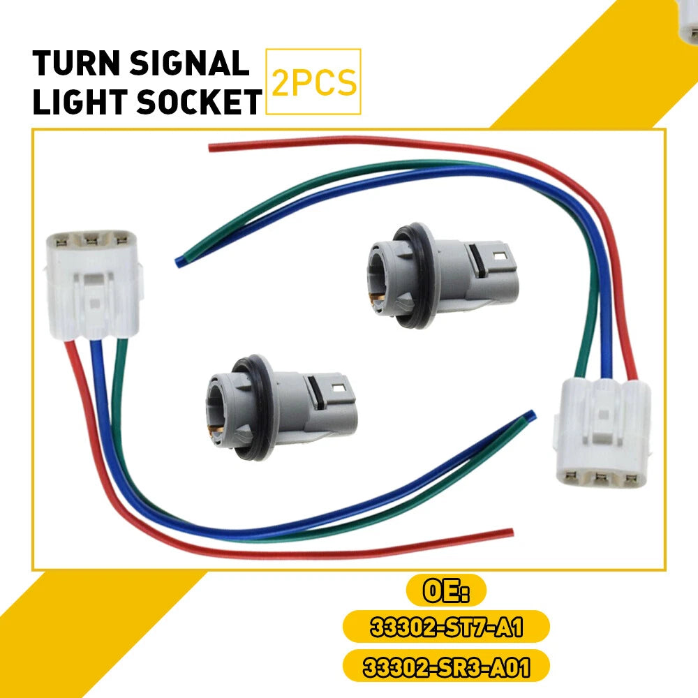 For Honda Acura Turn Blinker Signal Light Socket Connector 33302-SR3-A01 Harness 6B93BC-57